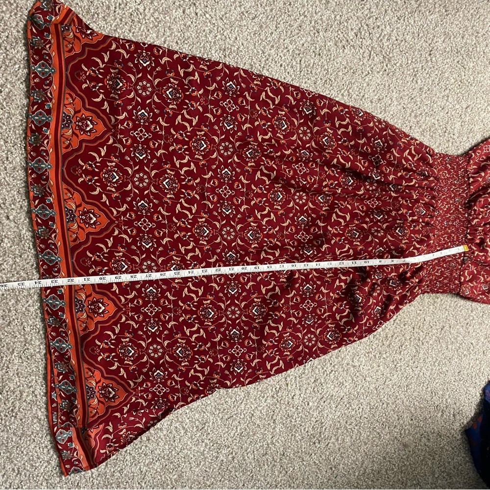 OCTAVIA Short Ruffle Sleeve V Neck Floral Maxi Dress - Picture 8 of 14